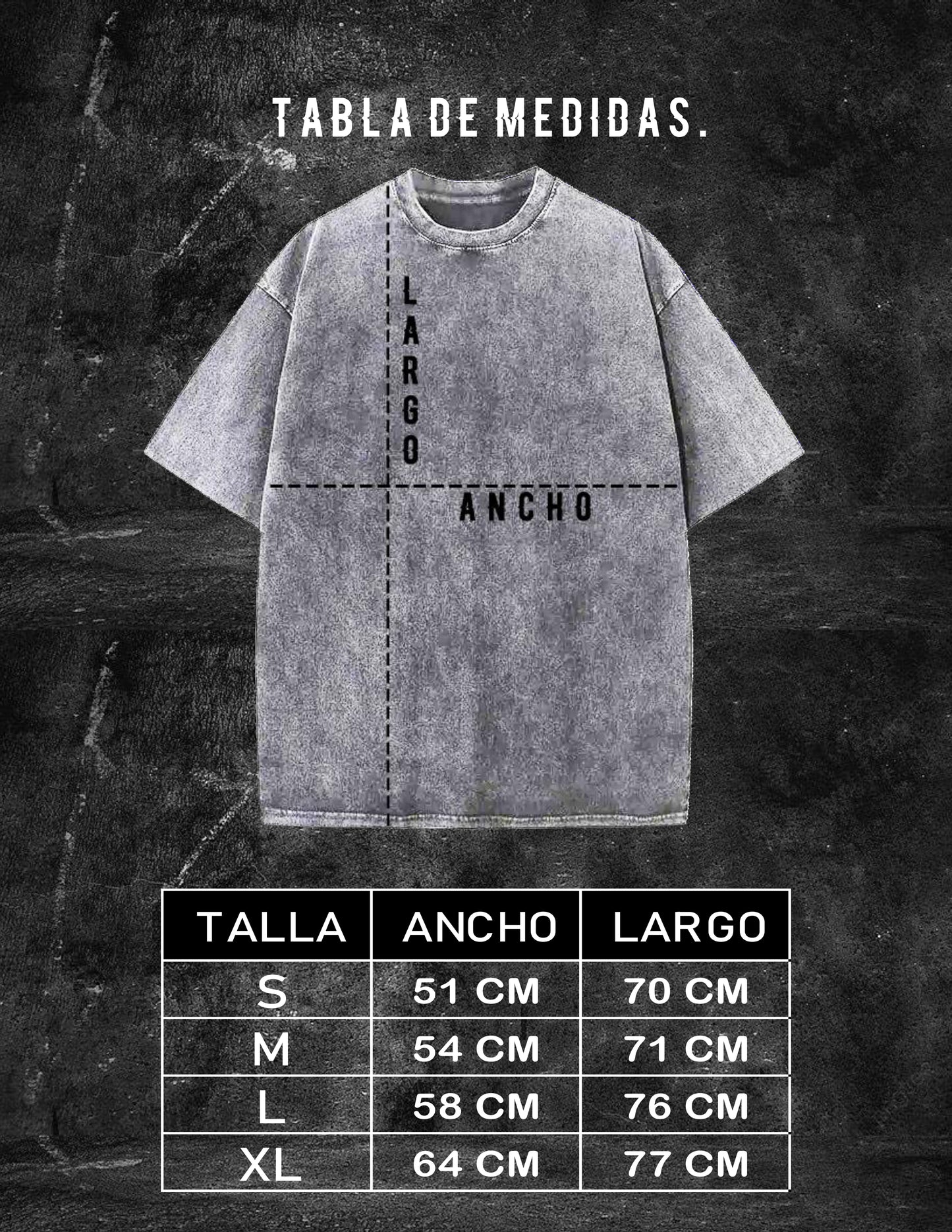 CAMISETA OVERSIZE ACID WASH