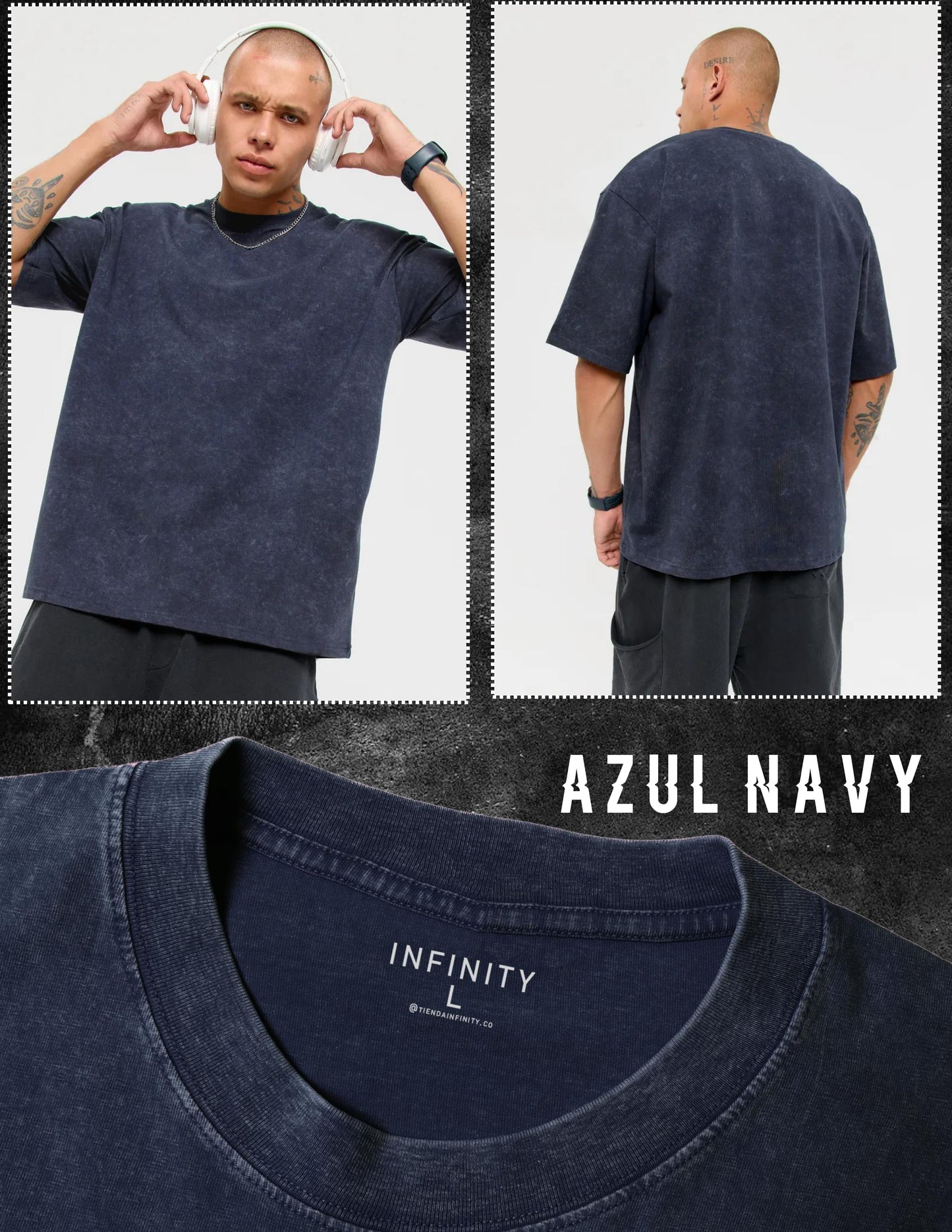 CAMISETA OVERSIZE ACID WASH